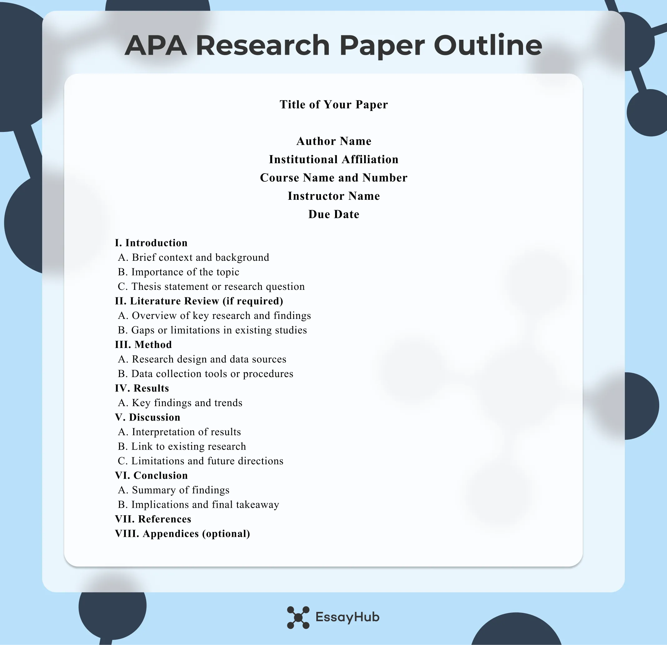 APA Research Paper Outline